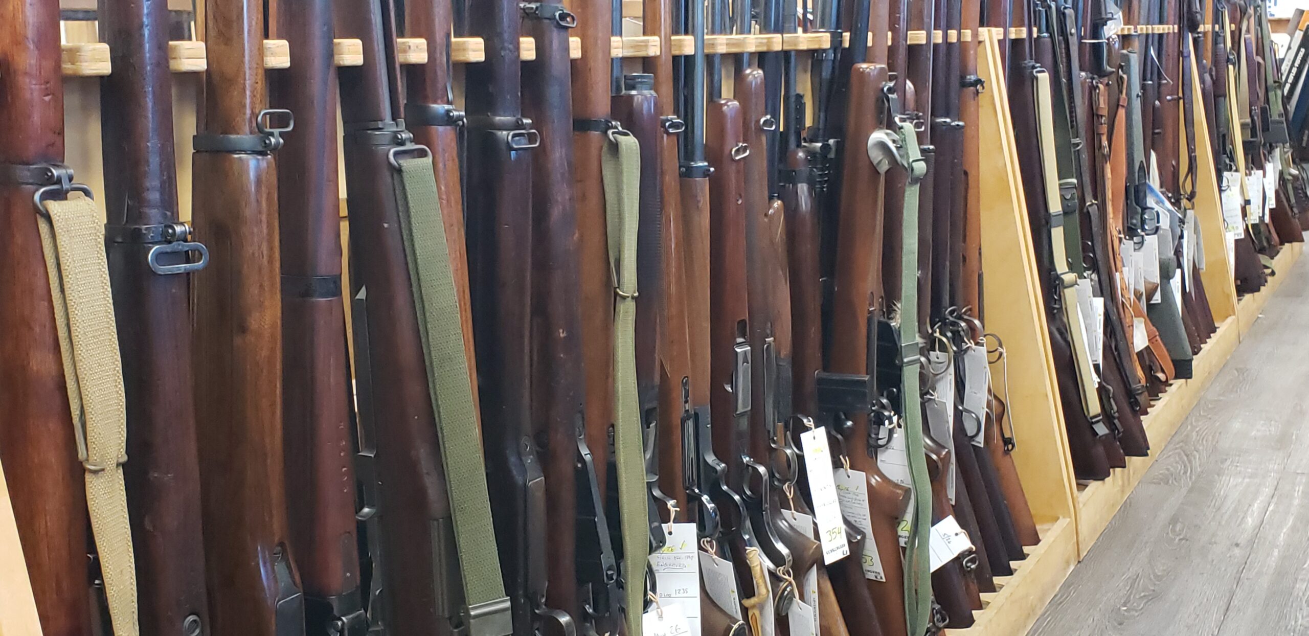 Firearms collection being cataloged for auction at Gunslinger Auctions